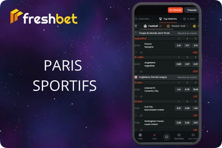 Freshbet Casino ouvre plus de 30 disciplines aux paris, du football au tennis